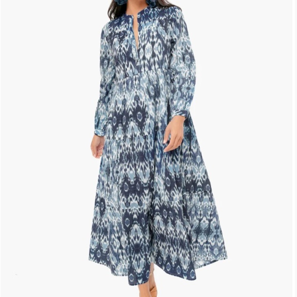 Ro’s Garden Blue Patterned Maxi Dress
